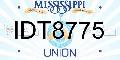 IDT8775 Mississippi License Plate