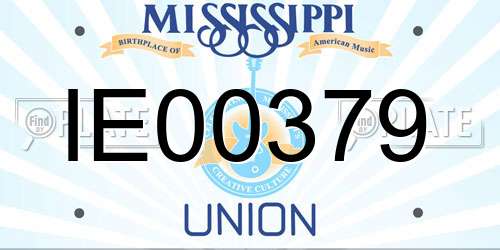 IE00379 Mississippi License Plate