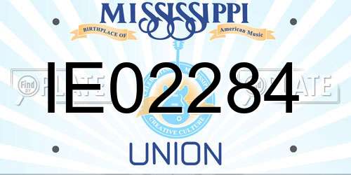 IE02284 Mississippi License Plate
