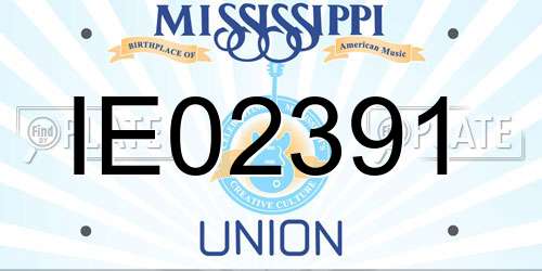 IE02391 Mississippi License Plate