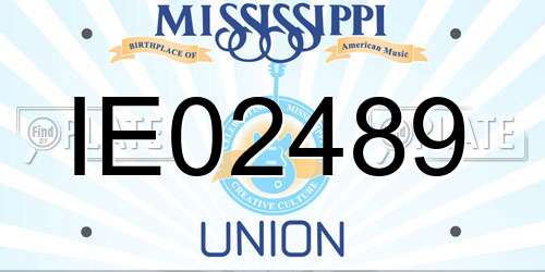 IE02489 Mississippi License Plate