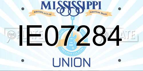 IE07284 Mississippi License Plate
