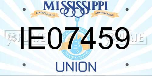 IE07459 Mississippi License Plate
