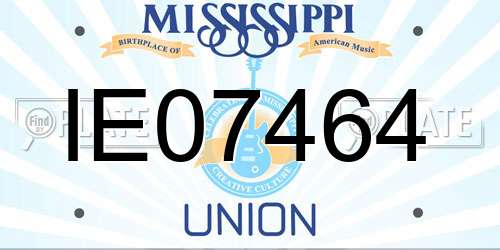 IE07464 Mississippi License Plate