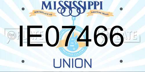 IE07466 Mississippi License Plate