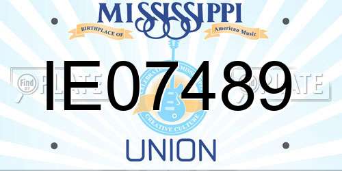 IE07489 Mississippi License Plate