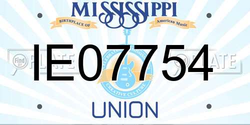 IE07754 Mississippi License Plate