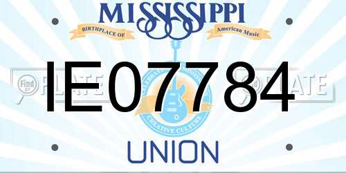 IE07784 Mississippi License Plate