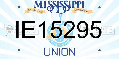 IE15295 Mississippi License Plate