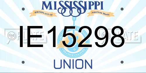 IE15298 Mississippi License Plate
