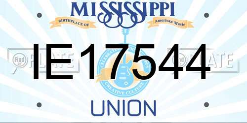 IE17544 Mississippi License Plate