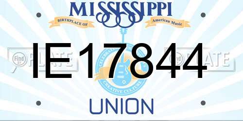 IE17844 Mississippi License Plate