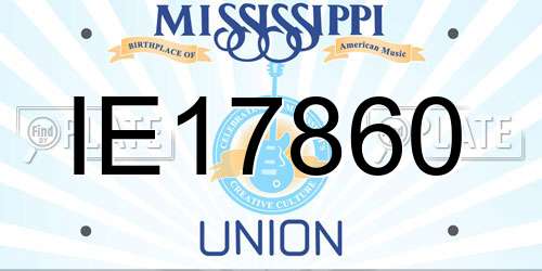 IE17860 Mississippi License Plate