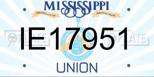 IE17951 Mississippi License Plate