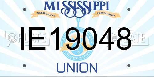 IE19048 Mississippi License Plate