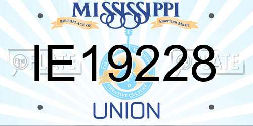 IE19228 Mississippi License Plate
