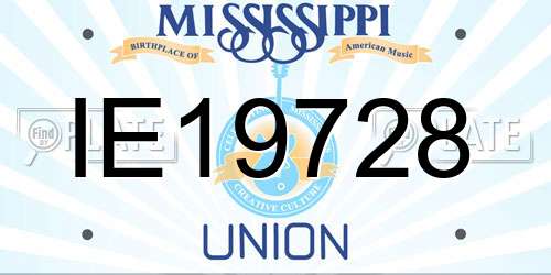 IE19728 Mississippi License Plate