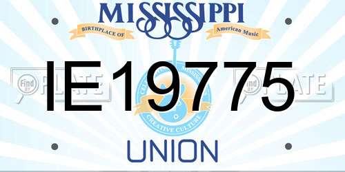 IE19775 Mississippi License Plate