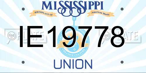 IE19778 Mississippi License Plate