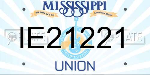 IE21221 Mississippi License Plate