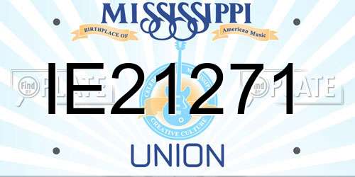 IE21271 Mississippi License Plate