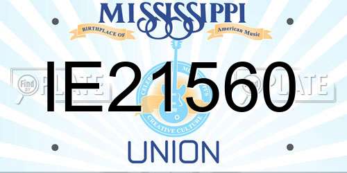 IE21560 Mississippi License Plate