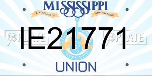 IE21771 Mississippi License Plate