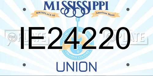 IE24220 Mississippi License Plate
