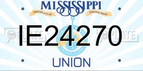 IE24270 Mississippi License Plate