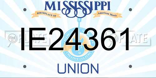 IE24361 Mississippi License Plate