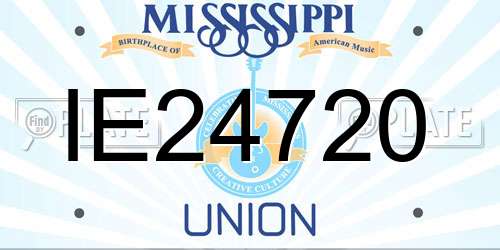 IE24720 Mississippi License Plate