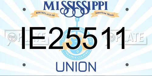 IE25511 Mississippi License Plate
