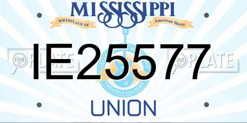IE25577 Mississippi License Plate