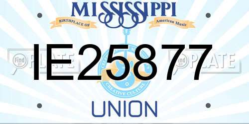 IE25877 Mississippi License Plate