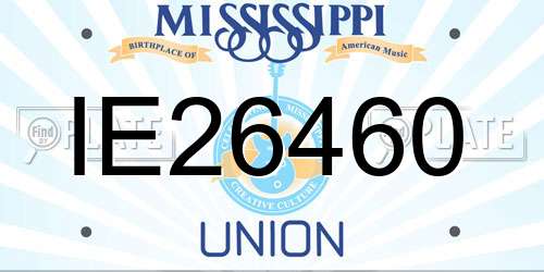 IE26460 Mississippi License Plate