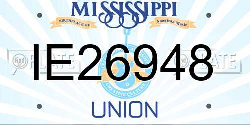 IE26948 Mississippi License Plate