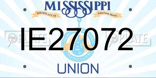 IE27072 Mississippi License Plate