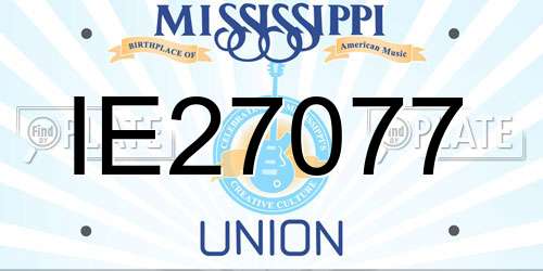 IE27077 Mississippi License Plate