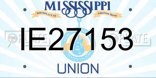 IE27153 Mississippi License Plate