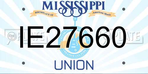 IE27660 Mississippi License Plate