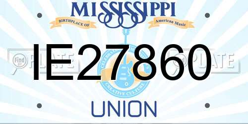 IE27860 Mississippi License Plate