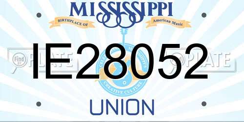 IE28052 Mississippi License Plate