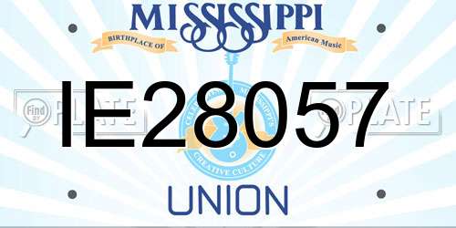 IE28057 Mississippi License Plate