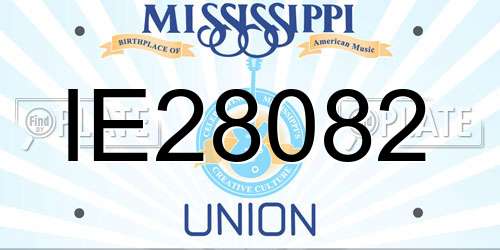 IE28082 Mississippi License Plate