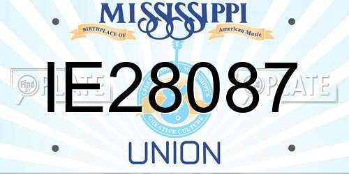 IE28087 Mississippi License Plate