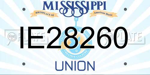 IE28260 Mississippi License Plate