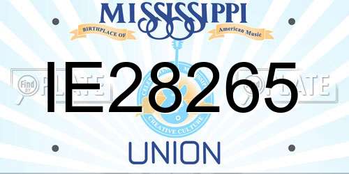 IE28265 Mississippi License Plate