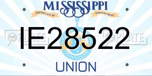 IE28522 Mississippi License Plate