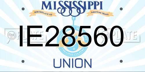 IE28560 Mississippi License Plate