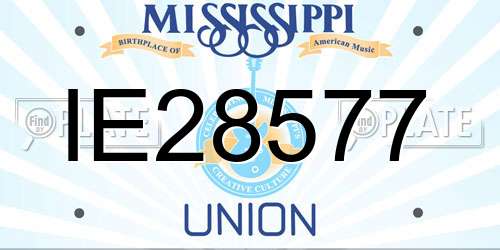 IE28577 Mississippi License Plate
